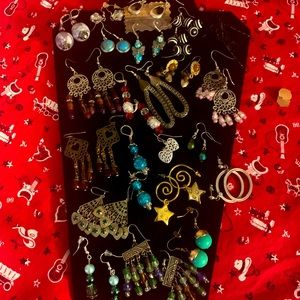 22 pairs of earrings